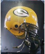 GREEN BAY PACKERS CANVAS NFL SPORTS PRINT ARTWORK HELMET 20&quot; BY 16&quot; - £24.37 GBP