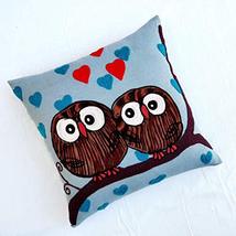 Traditional Jaipur Suzani Owls Pillow Covers 16x16 Boho Embroidery Decorative Co - £10.38 GBP