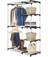 Whitmor Double Rod Freestanding Closet Organizer, Silver - $73.72 CAD