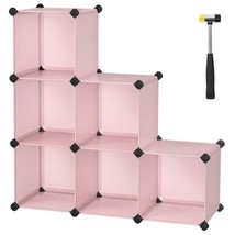 6 Cube Storage Organizer, Diy Closet Shelf, Plastic Clothes Organizer, M... - £37.82 GBP
