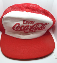 Vintage Coca Cola Adjustable Snap Back Trucker Cap Hat - Coke - Broken S... - £13.41 GBP