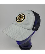 Boston Bruins ‘47 Brand Black Trucker Adjustable Snapback Hat Mesh Gray ... - $15.88