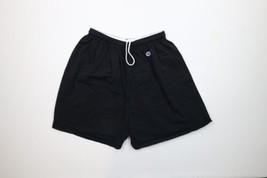 Vintage 90s Champion Mens 3XL Faded Classic Logo Above Knee Shorts Black Cotton - $49.45