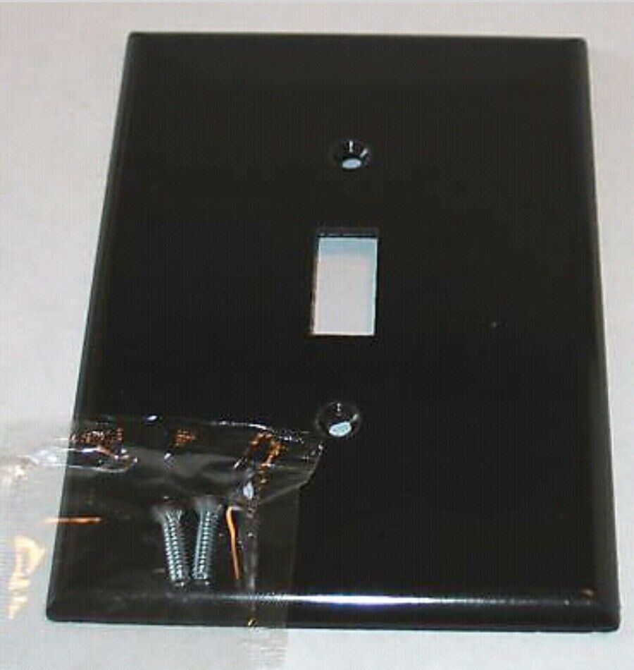 QTY-2  DARK BROWN JUMBO 1-GANG SWITCH PLATE 2144B-BOX COOPER (You get 2 pieces) - $8.86