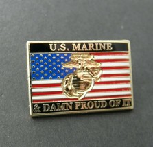 Us Marine Corps Damn Proud Of It Marines Flag Lapel Pin Badge 1.1 Inches - £4.34 GBP