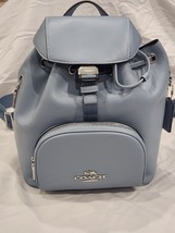 NWT COACH CR100 Pace Leather Backpack Cornflower Blue - £135.57 GBP
