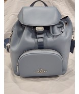 NWT COACH CR100 Pace Leather Backpack Cornflower Blue - £132.98 GBP