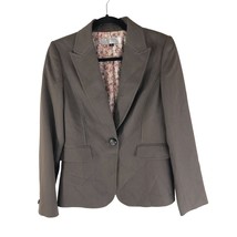Tahari Arthur S Levine Womens Blazer Jacket One Button Taupe Brown 4 - £9.94 GBP