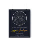 Graduation Star map, Custom Night sky - Graduation Gift Star Map - $14.85