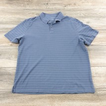 Van Heusen Mens XL Short Sleeve Shirt Polo Casual Office Golf Athletic Blue - £10.09 GBP