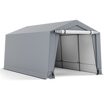 10&#39; x 16&#39; Heavy-Duty Carport Car Canopy w/ Garage &amp; Storage Shelter Outd... - £598.30 GBP