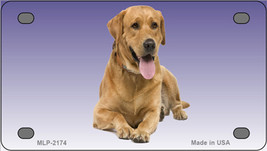 Yellow Labrador Retriever Dog Novelty Mini Metal License Plate Tag - £11.98 GBP