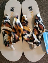 Youth K ~ Japanese ~ Leaf Silk Material ~ Thong Sandals ~ Youth Size 6.5 ~ NWT - £17.93 GBP
