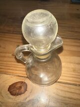 Clear Glass Cruets w/ Stoppers,  Vintage Mexico Small Decanters - $11.88