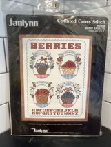 1988 Vintage Janlynn Counted Cross Stitch Berry Baskets 50-536 New - $12.00