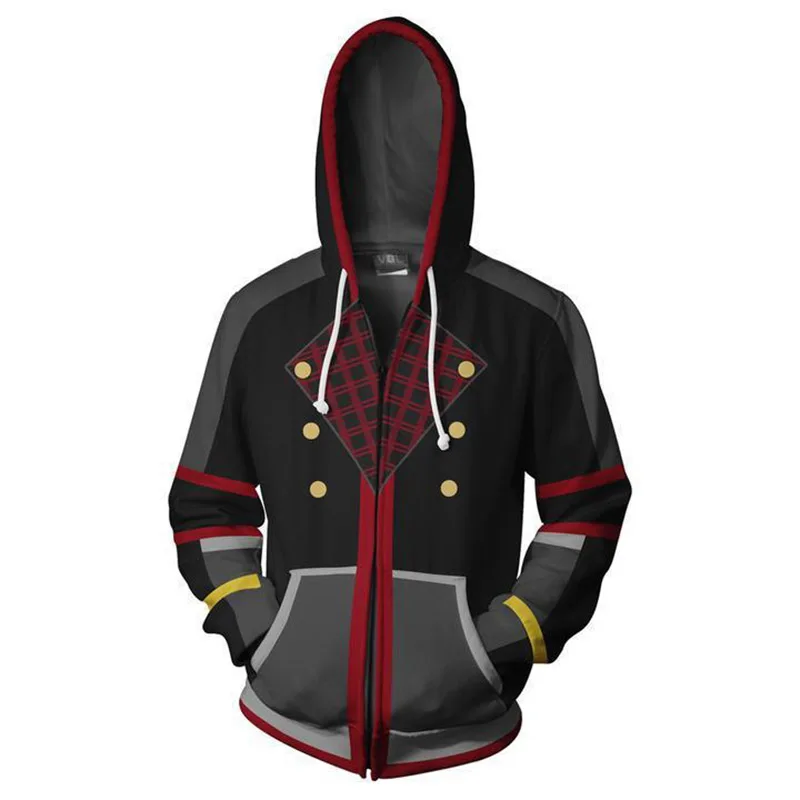 3D Zipper Hoodie  Kinom Hearts Cosplay  Men&#39;s Hooded Hoodie Jacket clothing - £102.19 GBP