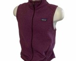 Patagonia Vest Jacket Womens Medium Purple Fleece Sleeveless Sweater Ves... - $67.20