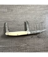 Camillus Pocket Knife 65 Stockman 3 Blade White Pearl 1970s - €31,01 EUR