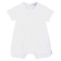 Blues Baby baby white pique nani romper in White - £28.01 GBP