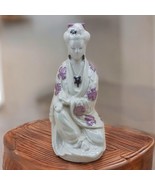 Vintage Porcelain Figurine,  6 inch iridescent statue, several imperfect... - $20.00