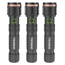 FLASHLIGHT RECHAGEABLE TORCH LIGHT STROBE LED DURACELL 1200 LUMEN HYBRID... - $51.99