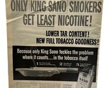 King Sano Cigarettes Vintage Print Ad 50s Smoking Tobacco Less Nicotine - $14.89