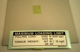 Yamaha Genuine Maximum Loading Limit Warning STICKER- Grizzly Atv (5KM-2151K-00) - £7.95 GBP