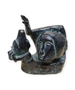 Vintage Sunol Alvar MCM Sculpture La Paolma Woman &amp; Bird Resin Signed Heavy - £313.44 GBP