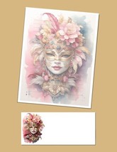 Masquerade design - Stationery Set - Lined Writing Paper and Envelopes - £17.27 GBP