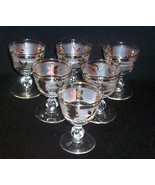 6 Libbey Stem Rock Sharpe GOLDEN FOLIAGE 4 1/4&quot; Wine CHAMPAGNE Bar Glass... - $338.70 MXN