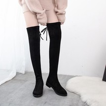 Thigh High Boot Female Autumn Winter Women&#39;s Over The Knee Boots Flat Stretch Se - £39.07 GBP