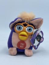 Vtg Furby Keychain Talking 1999 Works Orange Purple Blue Eyes New with Tags - £19.37 GBP