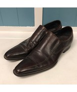 Stagecoach brown leather mens shoes 41 size 11 faux snakeskin - $100.60 CAD