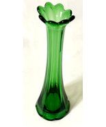 Vintage  11&quot; Green Paneled Stretched Swung Flared 8 Finger Rim Scalloped... - $377.73 MXN