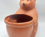 Vtg Brown Bear w/Honey Pot Plastic Planter Blow Mold Garden Patio Made i... - £52.86 GBP