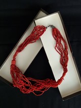 OLD BLOOD CORAL/SEA CORAAL COLLIER IN ORIGINAL BOX - £58.26 GBP