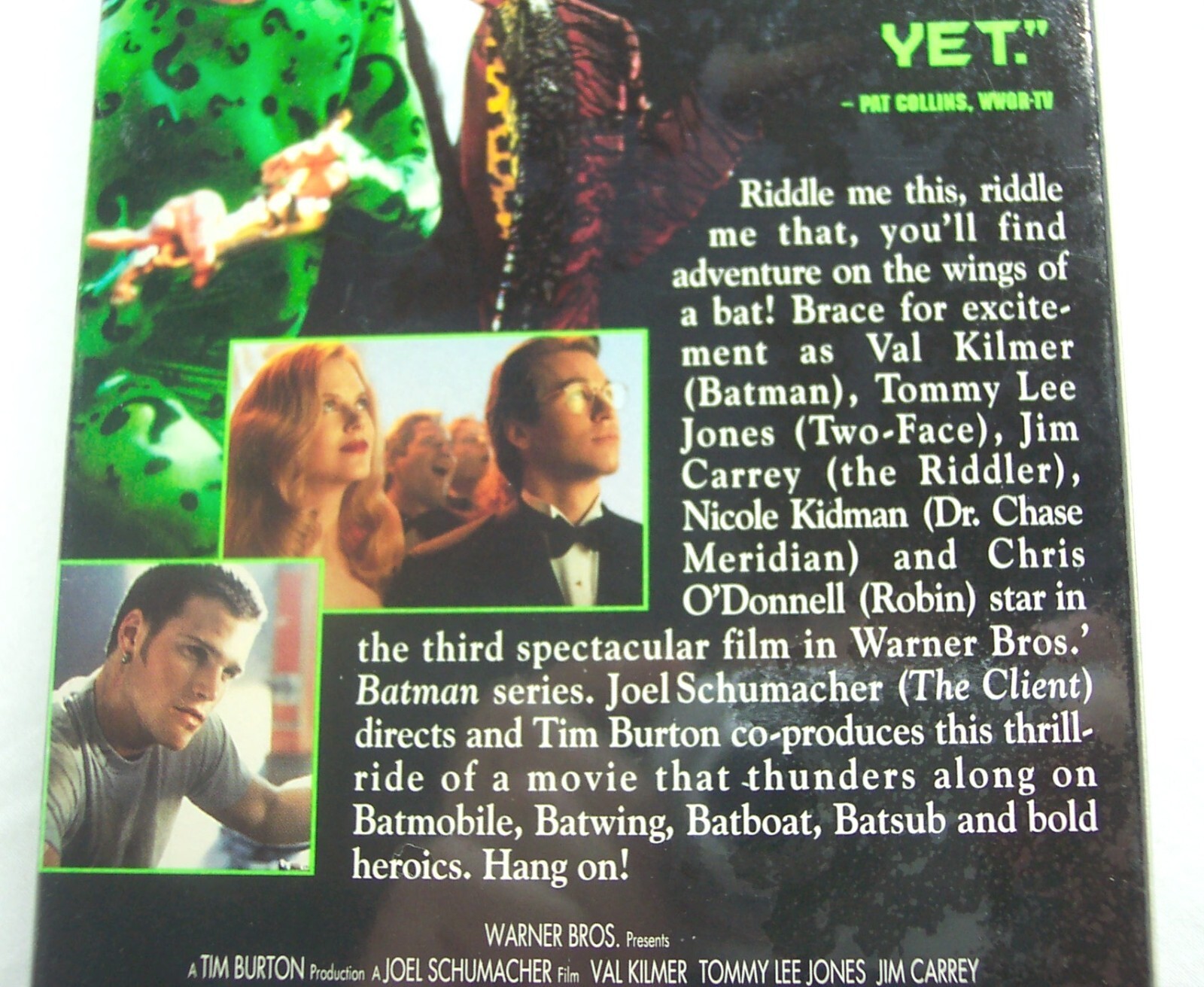 BATMAN FOREVER 1996 Movie VHS VIDEO TAPE NEW Val Kilmer, Jones, Carrey, Kidman Item image 3