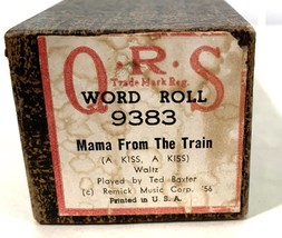 QRS Word Roll Scroll 9383 Mama FromTrain (A Kiss A Kiss) Waltz by Ted Baxter - £26.79 GBP