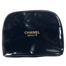 Chanel Makeup Cosmetic Bag Pouch black  vinyl - £31.56 GBP