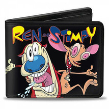 Ren and Stimpy Bi-Fold Wallet Black - £18.83 GBP