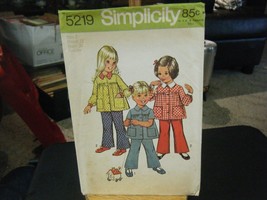 Simplicity 5219 Toddler&#39;s Smock Top &amp; Bell Bottoms Pattern - Size 2 Chest 21 - £6.31 GBP