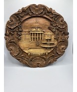 Vintage German Wood Wall Plate Plaque Handcarved . - €21,49 EUR
