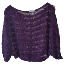 DO+BE Purple Sparkly Crop Poncho - $9.75