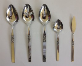 ROGERS DELUXE STAINLESS oneida SAN DIEGO FLATWARE unused SERVING SPOONS ... - $42.08