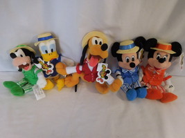 Disney Mouseketoys Quartet Mickey Minnie Pluto Donald Goofy Plush Bean B... - $59.42