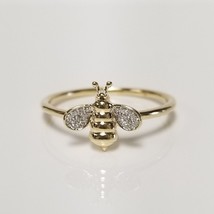 2.00Ct Simulated Diamond Vintage Bee Engagement Ring 14k Yellow Gold Plated - £79.20 GBP