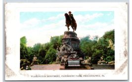 Washington Monument Fairmount Park Philadelphia PA UNP Embossed DB Postc... - £1.51 GBP