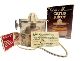 Vintage Oster 4140-08 Automatic 20-oz Electric Citrus Juicer box &amp; insert. - £14.05 GBP