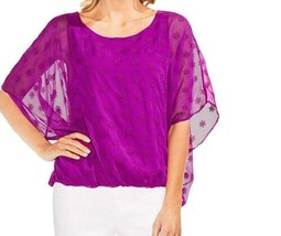 Vince Camuto Womens Embroidered Eyelet Blouse Color:Fuchsia Fury Size:Small - £89.44 GBP