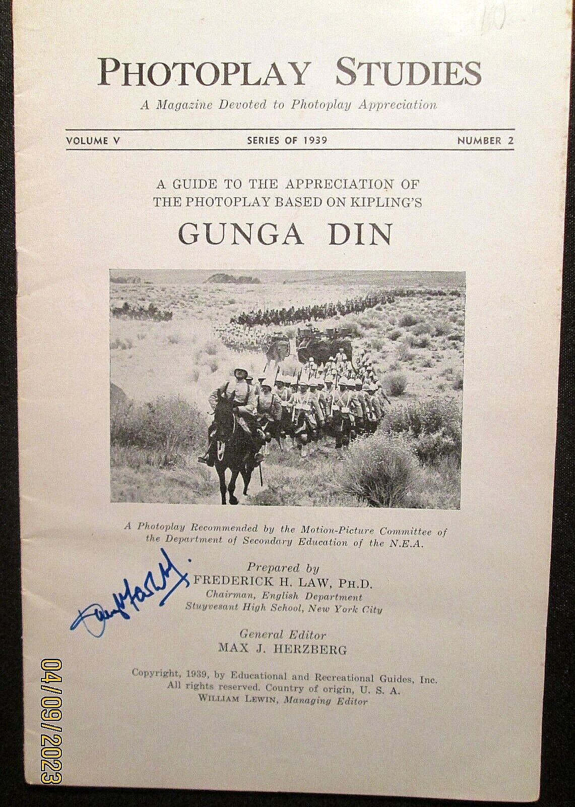 DOUGLAS FAIRBANKS JR. (GUNGA DIN) HAND SIGN AUTOGRAPH ON A GUNGA DIN PHO... - £193.12 GBP